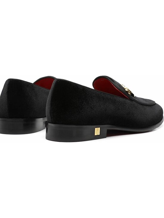 Men\'s Black Velvet Loafers Wedding Party Prom Homecoming Shoes main image 5